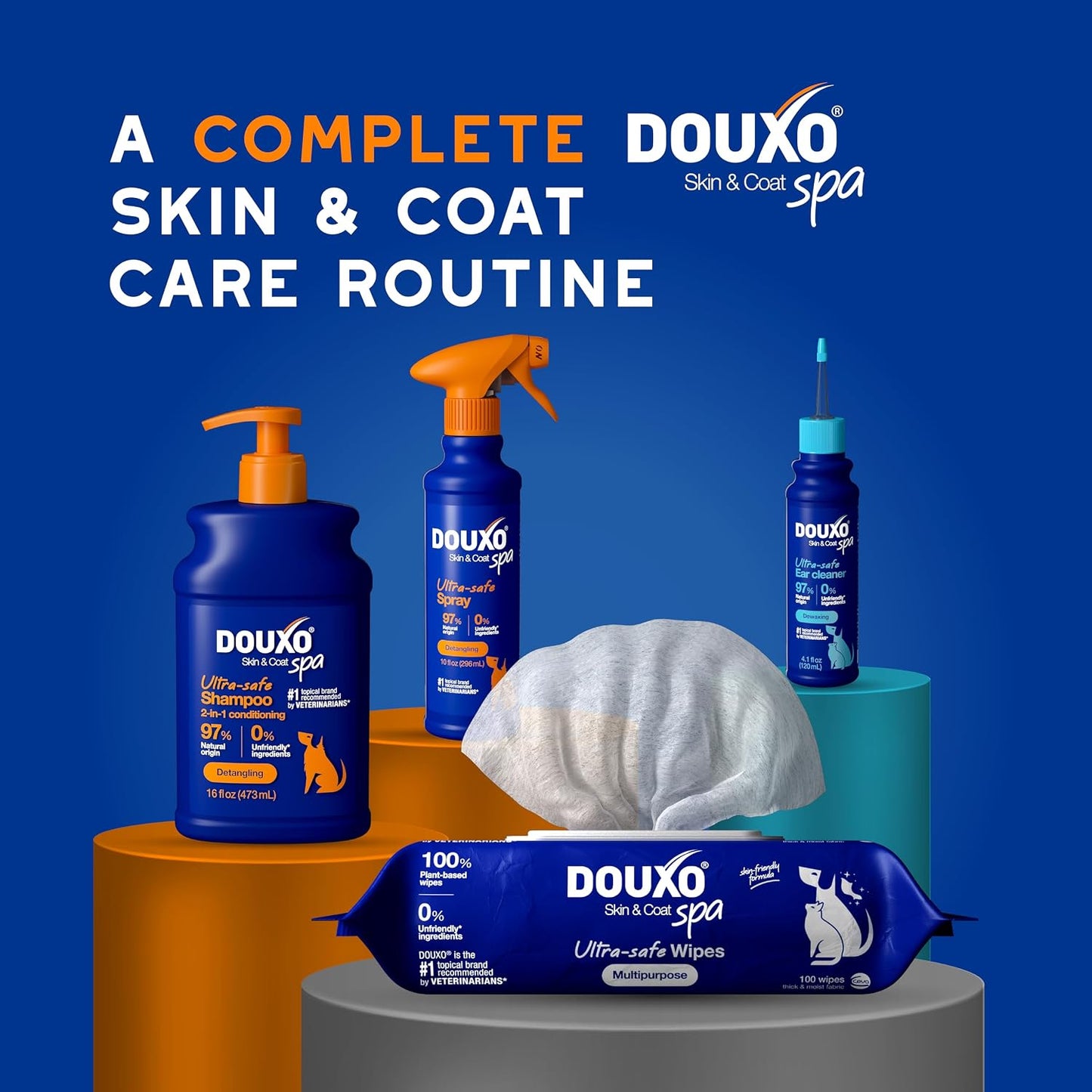 SPA 2 in 1 Dog Shampoo and Conditioner, 16 Fl Oz, Hydrates the Skin, Leaves the Coat Soft and Detangled, Ultra-Safe Formula