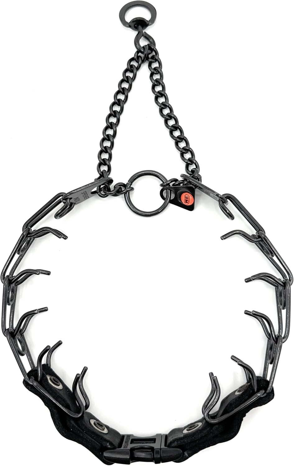 Prong Collar for Dogs Training - 2.25Mm Prongs for Small Dogs with 14-19" Neck - Quick Release Buckle & Swivel Ring for Easy Use - Made of Durable Black Stainless Steel in Germany