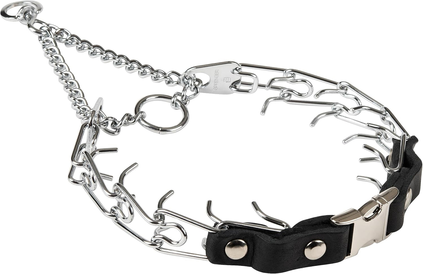 2.25Mm Prong Collar for Dogs Training – Quick Release Buckle & Swivel Ring for Easy Use – Made of Durable Chrome Plated Stainless Steel in Germany– (14-19" Neck)