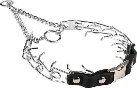 2.25Mm Prong Collar for Dogs Training – Quick Release Buckle & Swivel Ring for Easy Use – Made of Durable Chrome Plated Stainless Steel in Germany– (14-19" Neck)