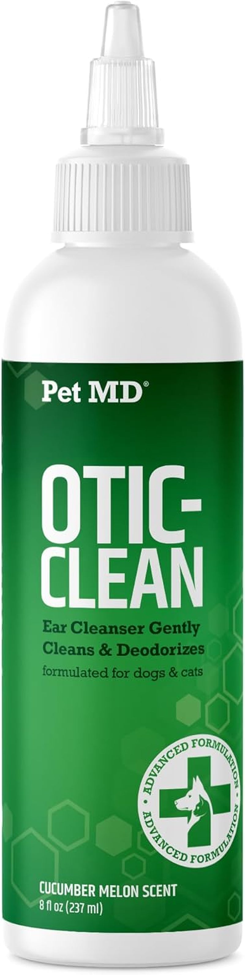 Otic Ear Solution for Dogs & Cats - Cucumber Melon Scent - 8Oz | Dog and Cat Ear Cleaner to Help Reduce Wax & Build up - Cleans and Deodorizes by Flushing Debris