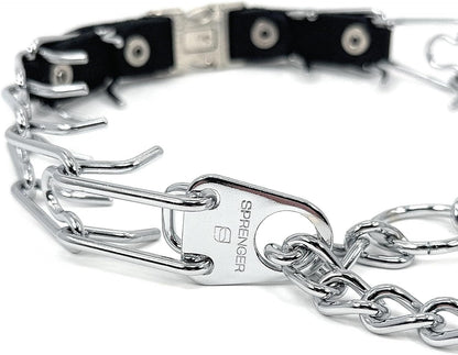 2.25Mm Prong Collar for Dogs Training – Quick Release Buckle & Swivel Ring for Easy Use – Made of Durable Chrome Plated Stainless Steel in Germany– (14-19" Neck)