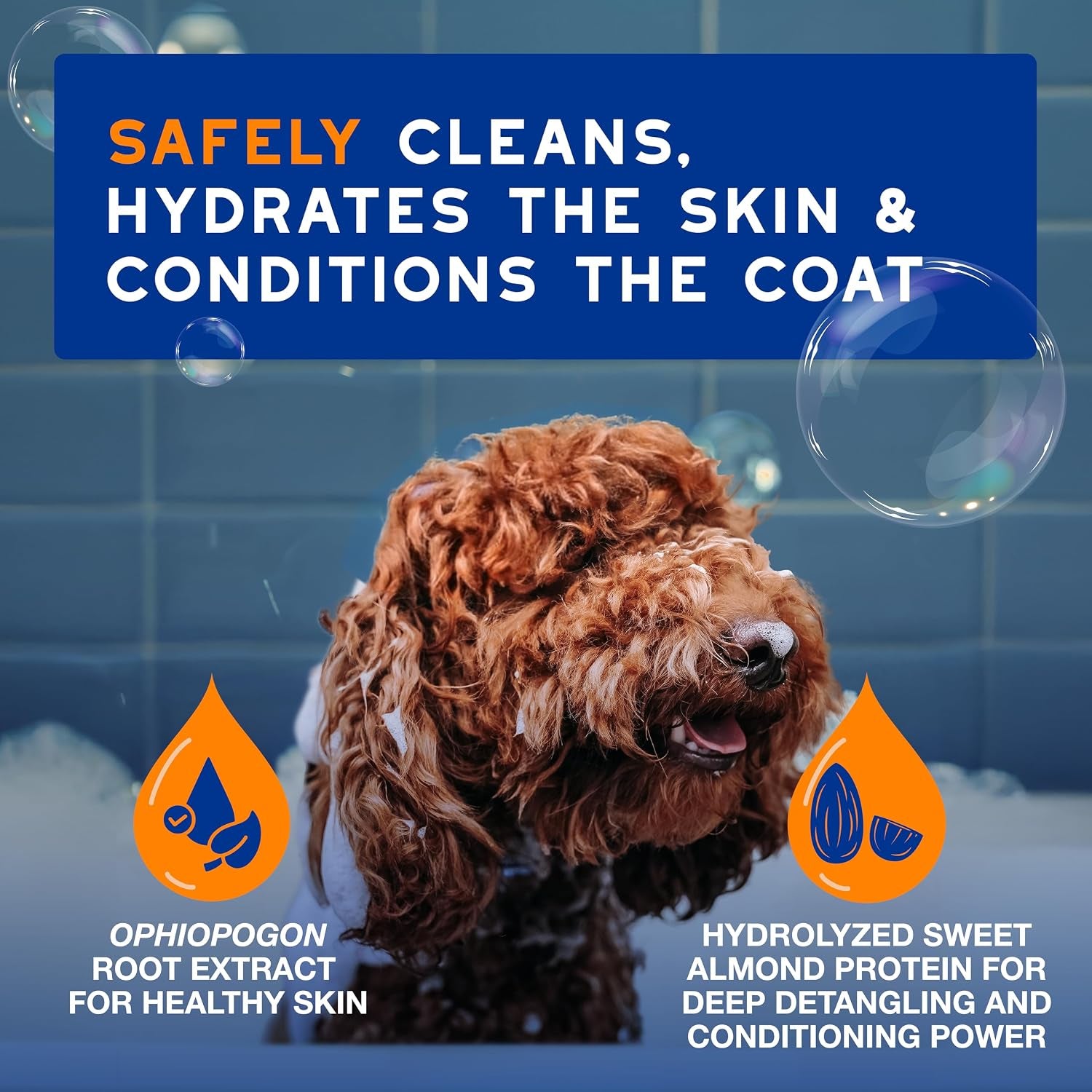 SPA 2 in 1 Dog Shampoo and Conditioner, 16 Fl Oz, Hydrates the Skin, Leaves the Coat Soft and Detangled, Ultra-Safe Formula